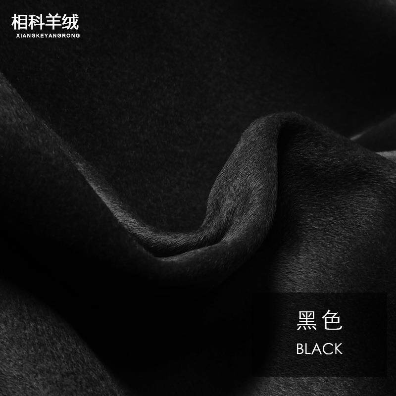 现货30羊7绒0羊毛短高端双面羊绒米面料大衣布2020-30C料100支克