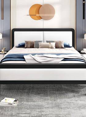 主卧铁艺.双人床1米软包铁艺1.2米151.8米铁架床出租屋铁床软铁包