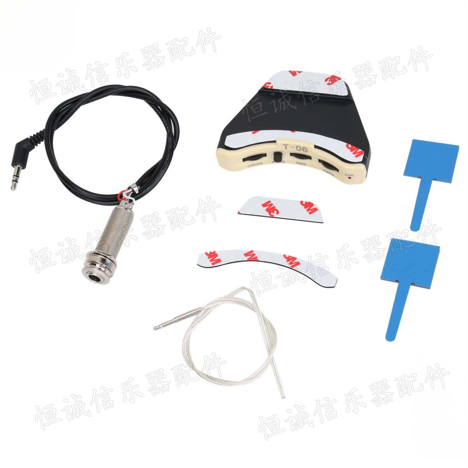 木吉他音孔拾音器古典民谣吉他免开孔拾音器EQ木吉他隐形拾音器