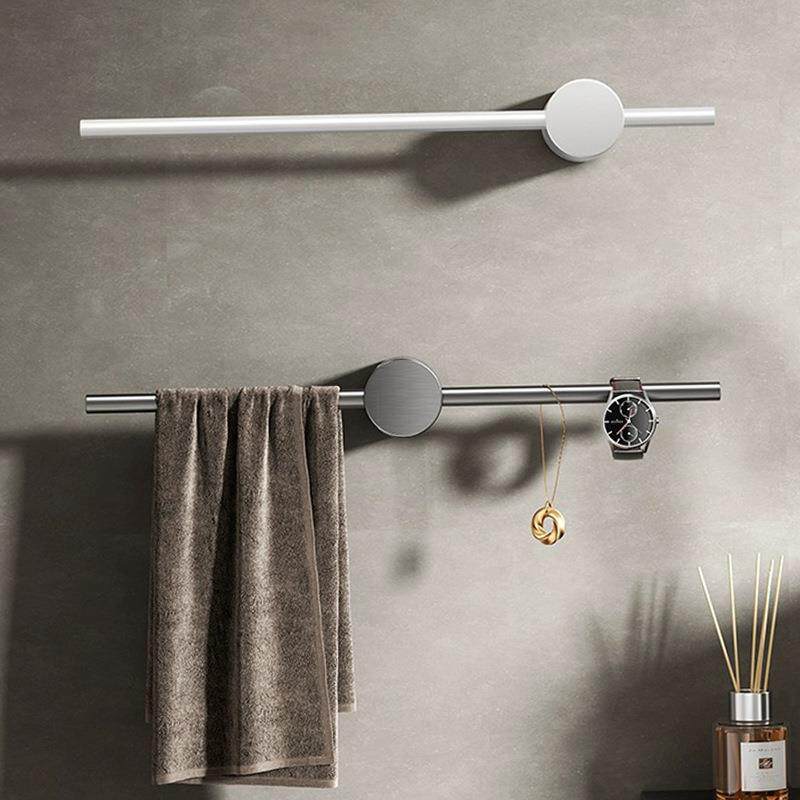 9CH免打孔毛巾架全铜生间置物卫TSC架极简轻宾馆浴室9奢单杆毛巾