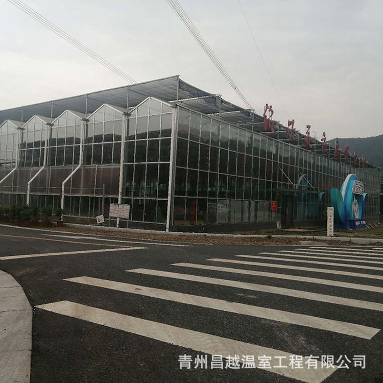 现代化玻璃温室大棚建造安装