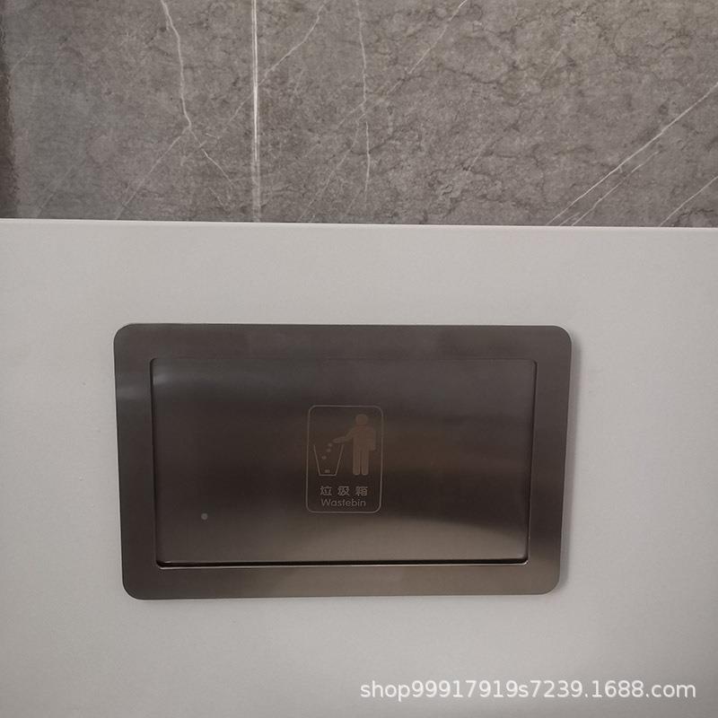 304不钢侧门镶推盖内嵌式入式柜门侧开口垃圾桶工装锈一CDZ体式开