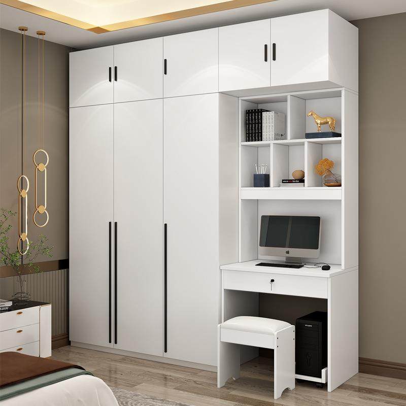 用实木书衣桌柜24514一体组合多层生态板童房电脑桌书柜小户型家