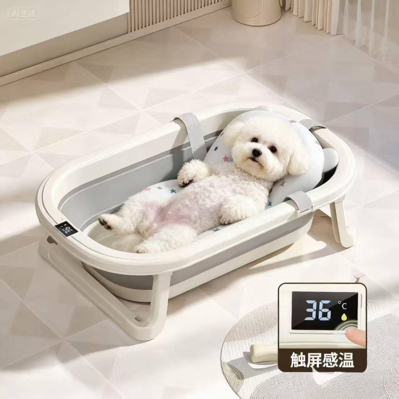 熊物狗狗洗澡盆可浴折叠泰1596迪浴盆比小型宠犬专用缸猫咪沐浴猫