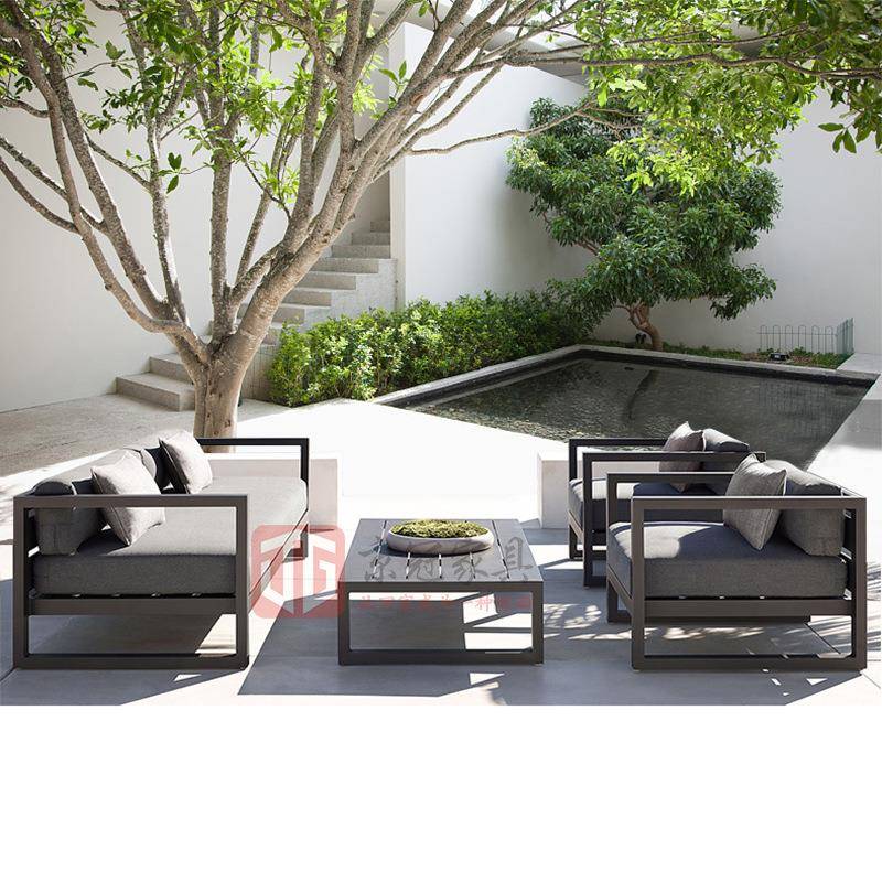 户外沙发铝合金软装家具室外酒店休闲庭院露天花园阳台阳光房组合