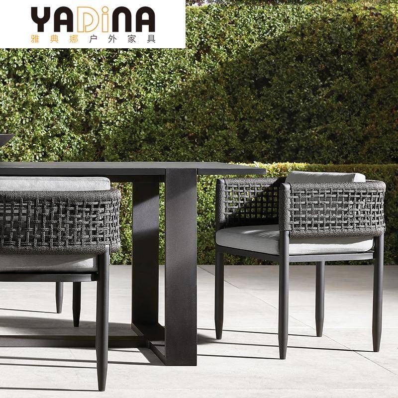 I户外桌椅阳台庭院藤编藤椅酒店防水晒露天露台桌椅三件套花园家