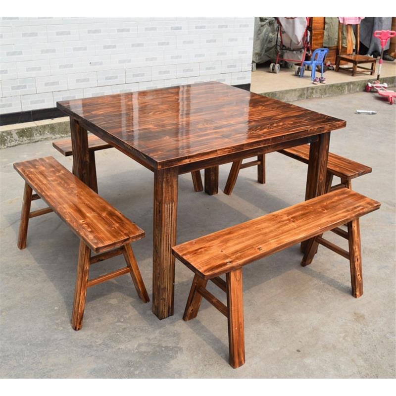 实木四方桌八仙桌餐桌方桌家用餐桌椅组合快餐桌大排档桌饭桌椅子