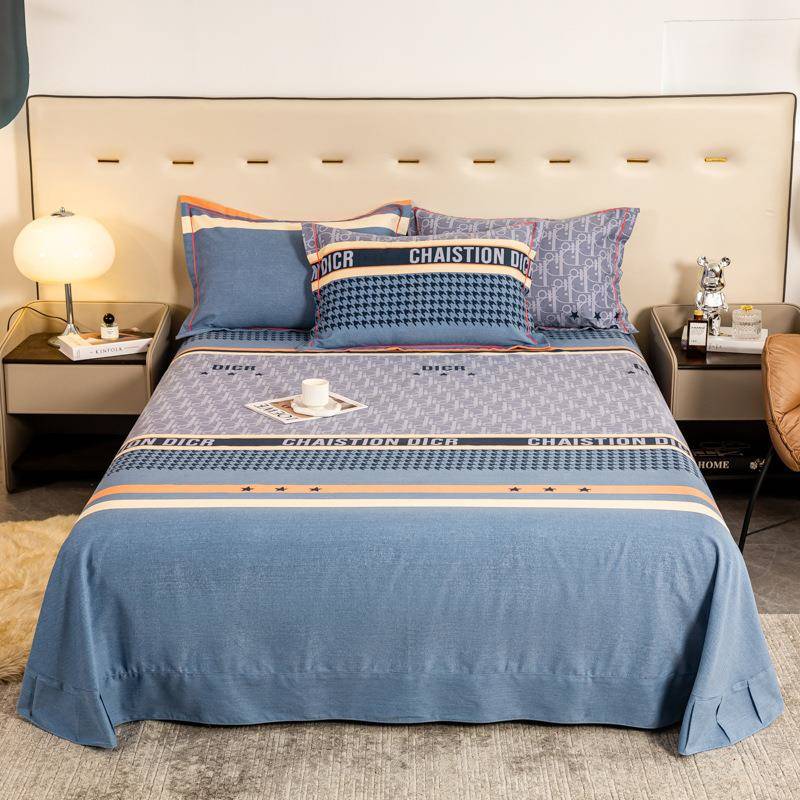 新款全棉加厚磨毛床单单件1.5m1.8米学生纯棉双人秋冬季被单