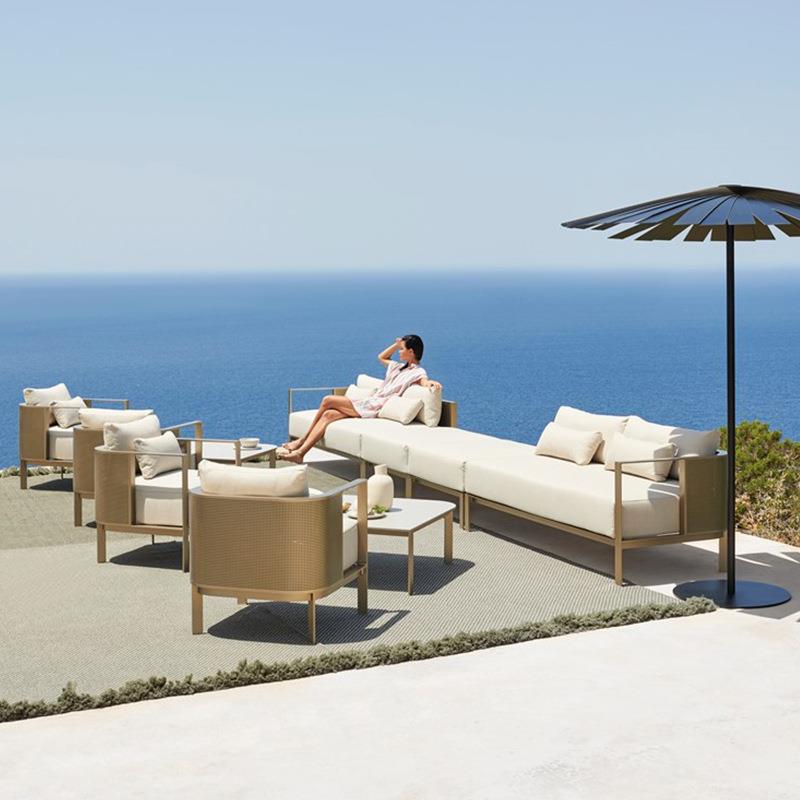 户外沙发庭院别墅家具露天防水防晒轻奢室外花园露台休闲沙发组合