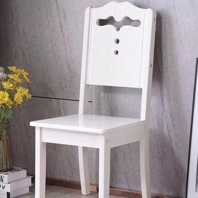 实木餐椅家用中式白色靠背餐桌椅子现代简约饭桌酒店吃饭餐厅凳子