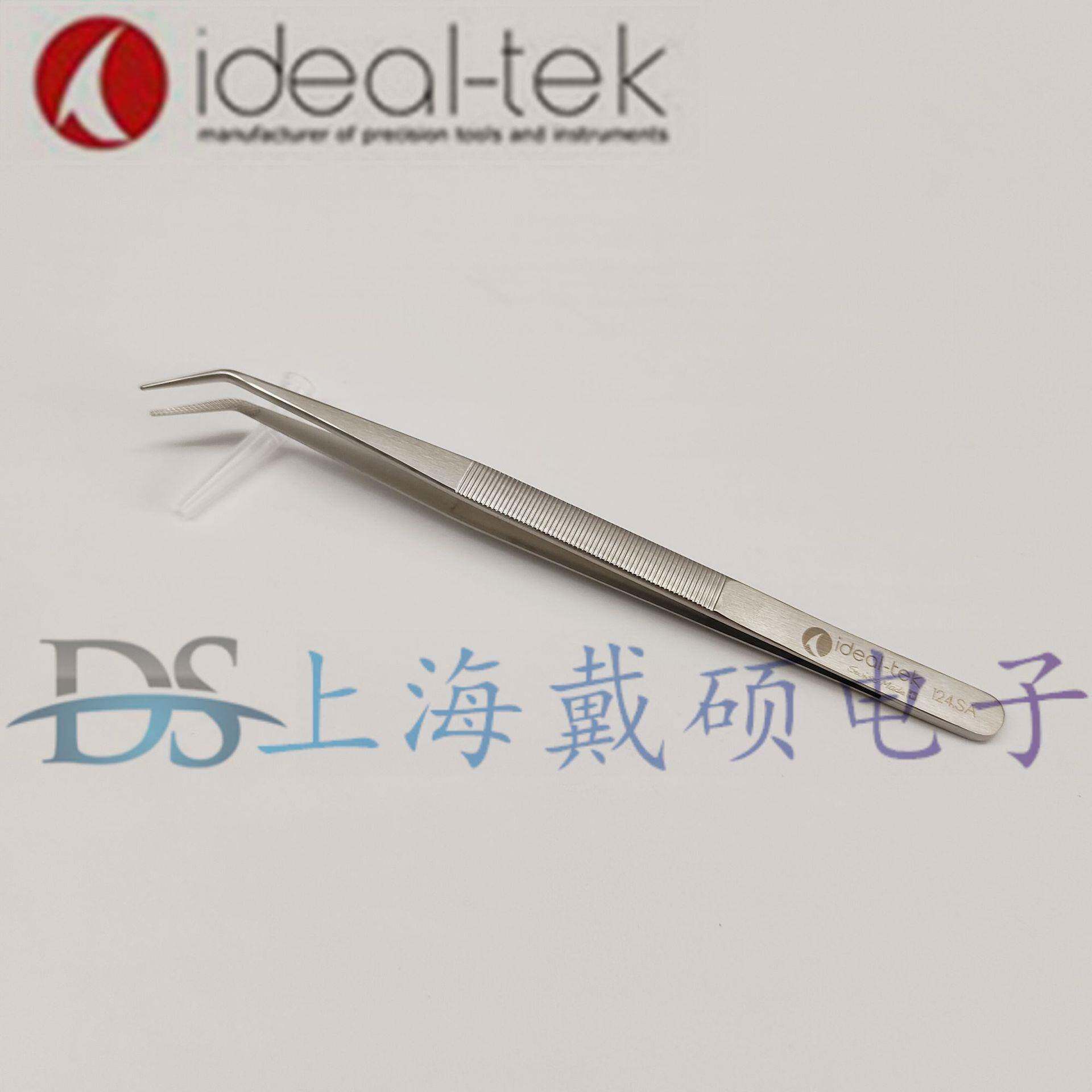 瑞士 ideal-tek 镊子124.SA 加长弯头不锈钢抗磁尖头镊子