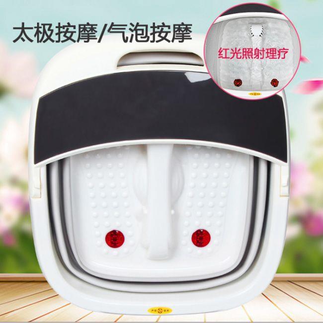 铭锐折叠式足浴盆全自动按摩洗脚盆电动加热足浴器泡脚盆足疗桶