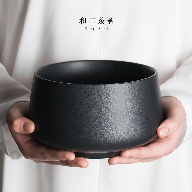 茶洗缸大号特大陶瓷轻奢高档茶具配件笔洗茶盆茶盂水盂茶渣缸韶意
