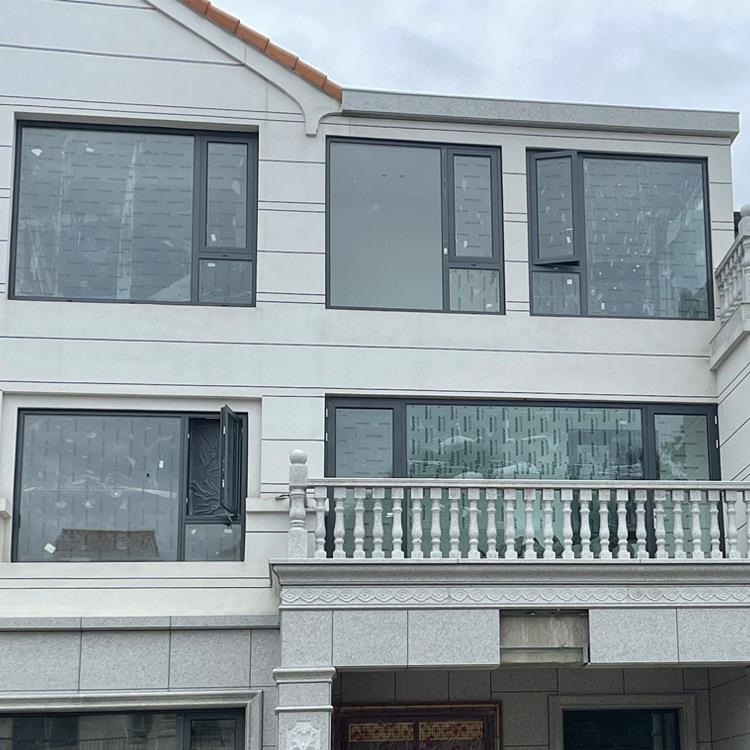 自建房断桥铝门窗别墅铝合金平开窗隔音隔热窗纱一体封阳台封窗户