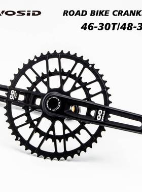 EVOSID公路车曲柄GXP牙盘46-30T 48-32T双链环12速曲柄组GRAVEL
