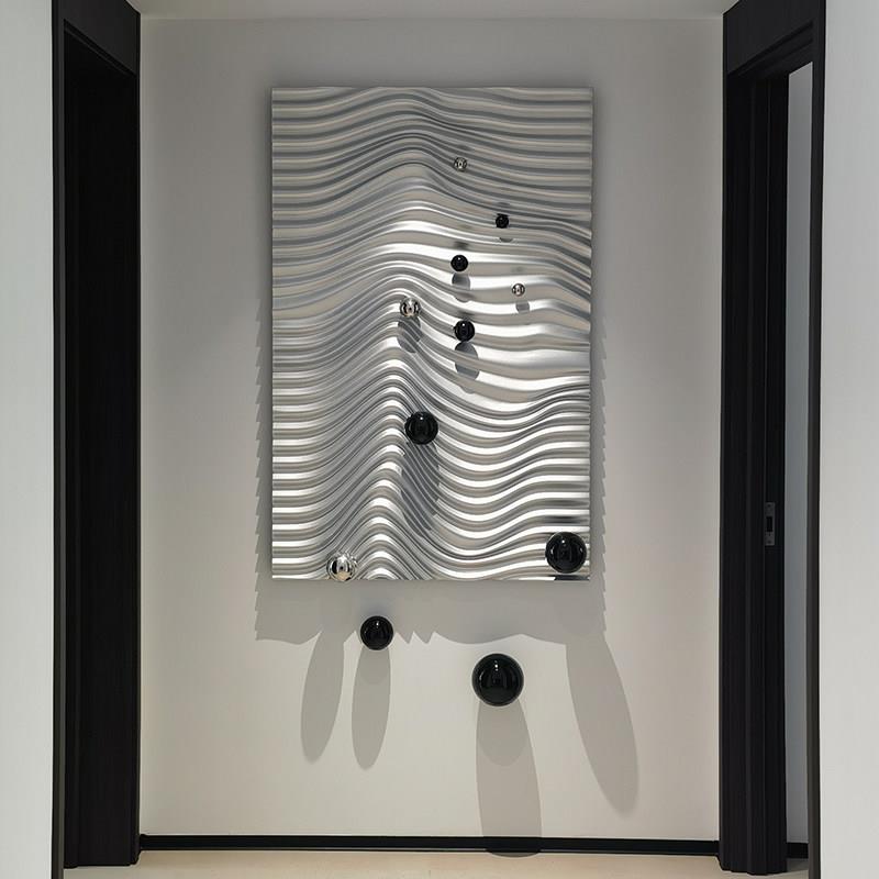 简约现代客厅背景墙装饰画创意玄关走廊过道挂画立体浮雕实物画