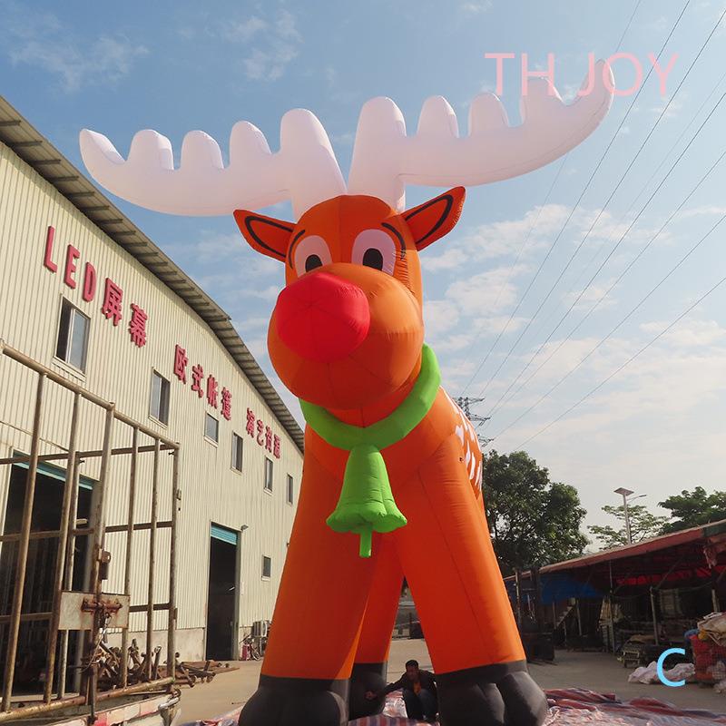 厂家圣诞老人充气麋鹿圣诞节充气麋鹿模型节日气氛