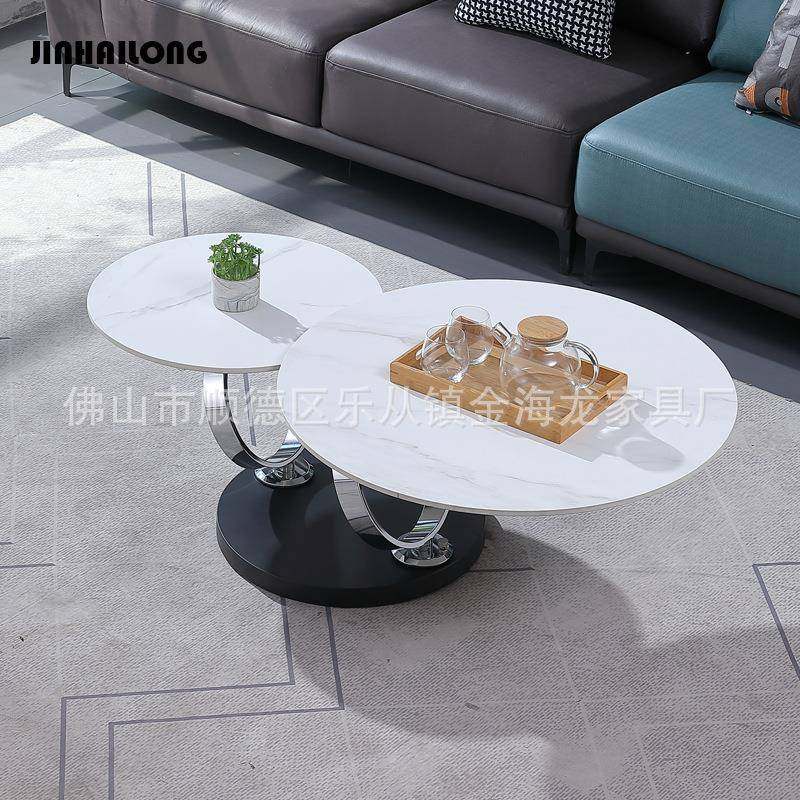 轻奢极简现代简约圆形岩板面可旋转多功能小户型客厅创意伸缩茶几,电子元器件市场,其它元器件,淘宝优惠券,粉丝福利购,淘宝优惠卷