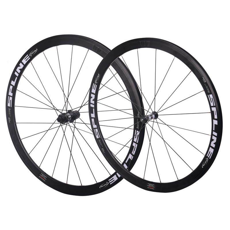 RUJIXU 700C破风条框高40mm R350花鼓公路自行车轮组V/C刹圈刹