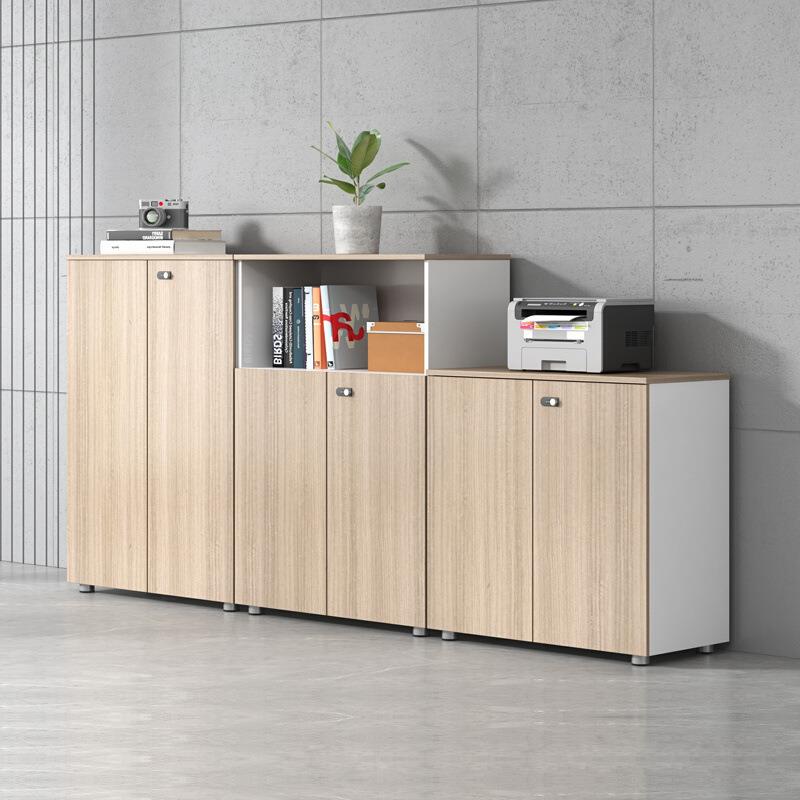 文件柜矮柜资料柜木质带锁档案柜小型办公室纳储物边柜隔断收柜用