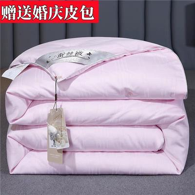 120S纯棉缎条蚕丝被100桑蚕丝加厚秋冬季全棉被子母被芯夏四季用