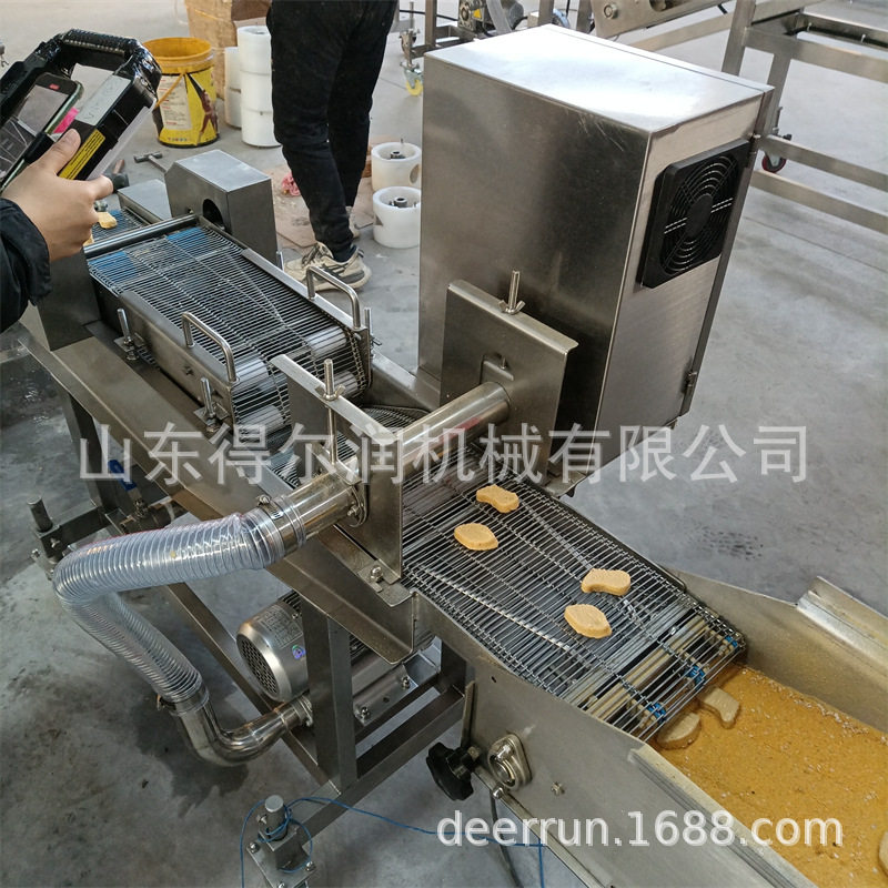 速冻南瓜饼上糠机 黄金土豆饼生产线 薯饼成型机 一机多用 易拆卸