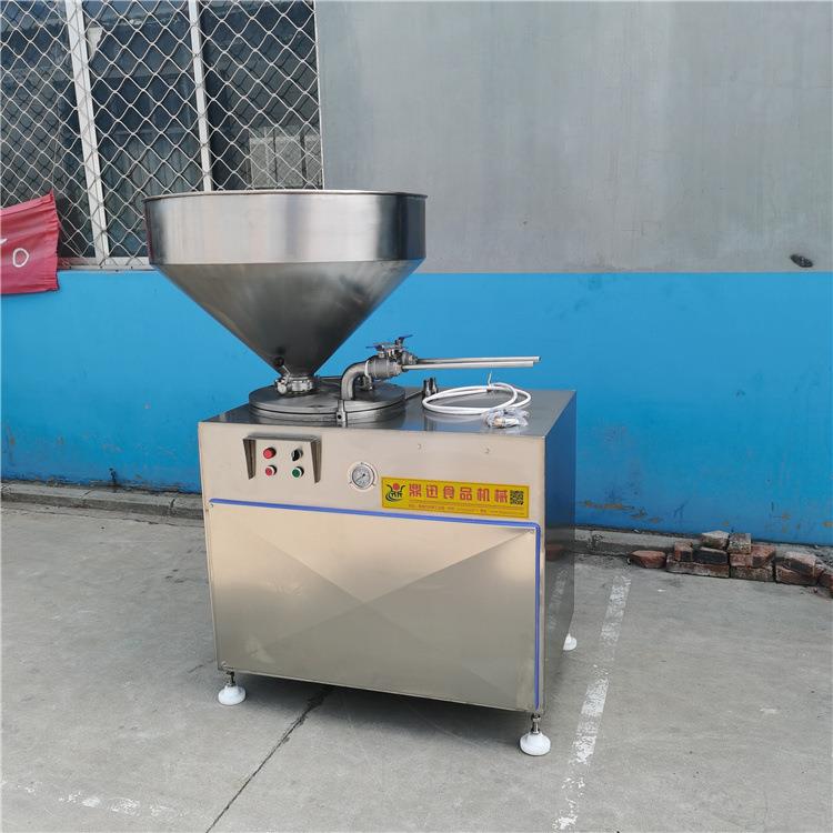 中小型香肠灌肠机不锈钢电动肉泥灌装设备双管产量高