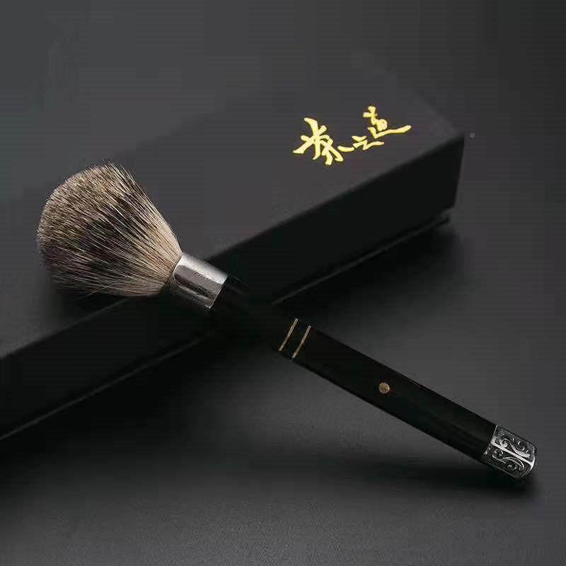 獾零毛獾毛养壶养壶笔黑牛角配茶刷壶仿刷茶道六君子配件