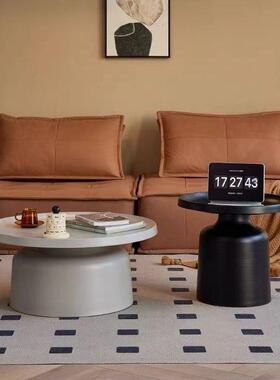 高级创11329提意铁艺茶几小户型欧客厅家居简约北现代家用形马圆