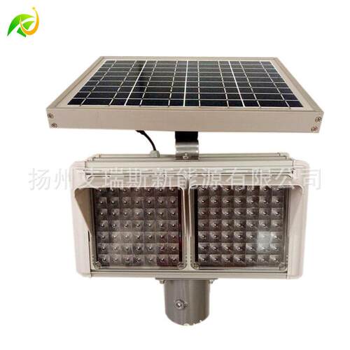 太阳能爆闪灯400*250mm双面两组LED警示灯 太阳能信号频闪灯