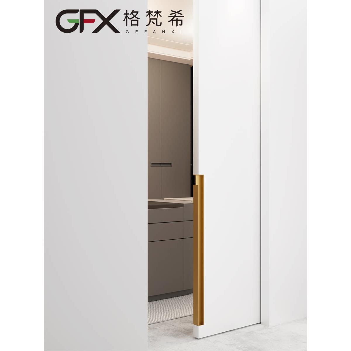 重型推拉门吊滑门拉手木门内嵌口袋移门五金把手加厚防撞加长扣手
