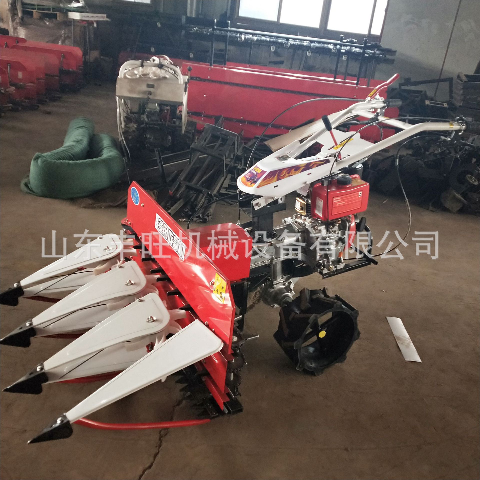 8马力手扶汽油收割机大豆玉米收割机农用水稻小麦割晒机