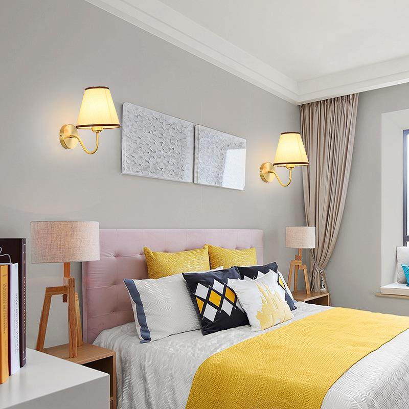 全铜壁灯卧室床头灯轻奢现代简约布艺客厅灯创意楼梯过道墙壁灯饰,鲜花速递/花卉仿真/绿植园艺,割草机/草坪机,淘宝优惠券,粉丝福利购,淘宝优惠卷