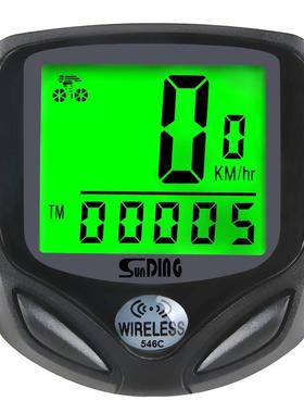 SUNDING顺东546C 自行车码表 里程表 运动计时表 电子秒表 英文