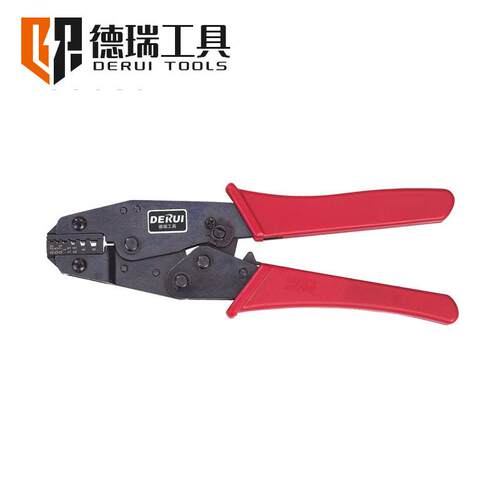 德瑞工具HS-06WF 8寸棘轮式压线钳 管状端头压弹钳子 冷压钳子