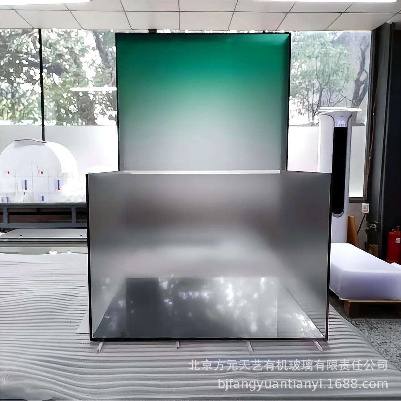 亚克力柜子彩色透明磨砂渐变UV喷绘水箱柜有机玻璃箱子厂家