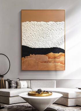 现代简约轻奢客厅玄关餐厅走廊橙色系抽象立体手工实物装饰画入户