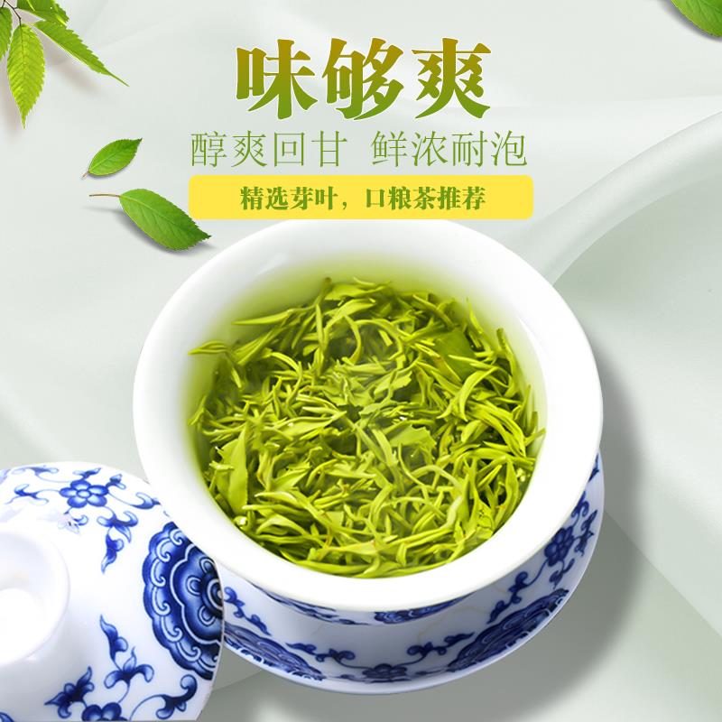 四川雅安毛峰绿茶 2024新茶明前级浓香型500g蒙顶山茶素茶炒青