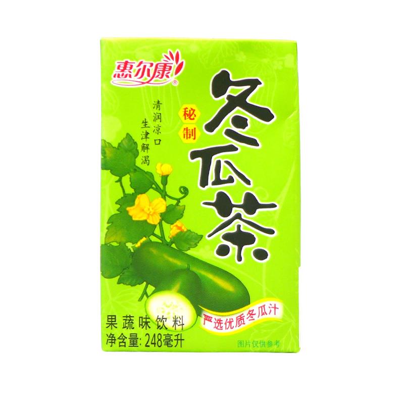 惠尔康冬瓜茶芦柑蜂蜜菊花茶饮料果蔬味凉茶整箱24盒装包邮