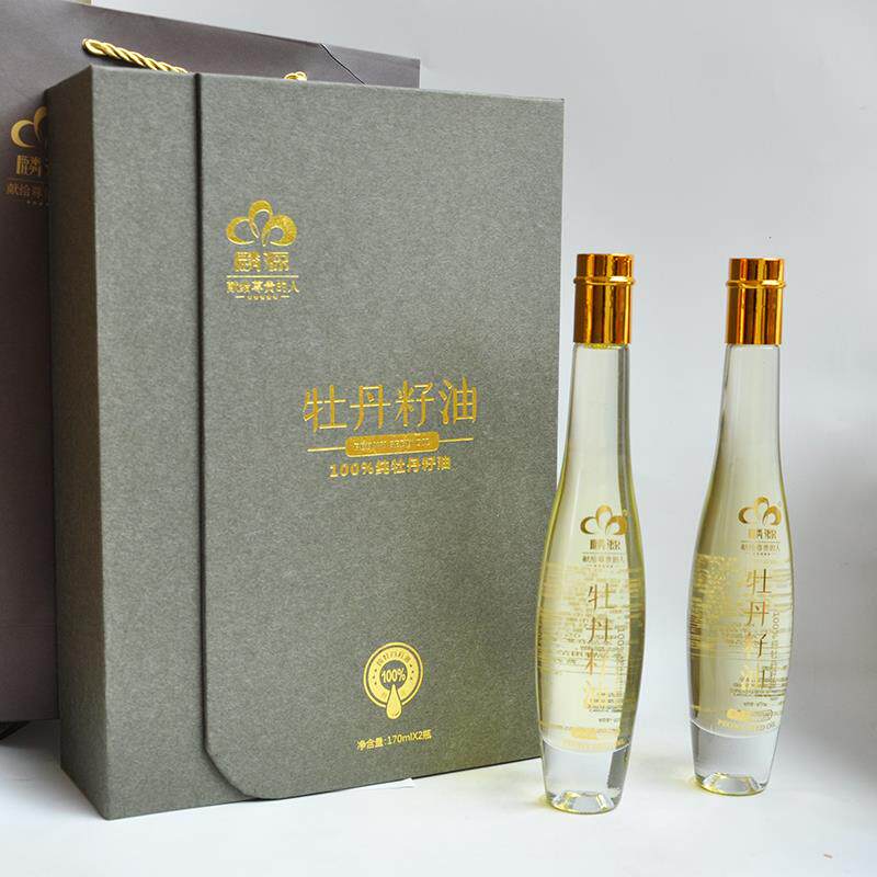麟源牡丹油 a-亚麻酸纯牡丹籽油牡丹花油 170ML*2瓶商务年货礼品
