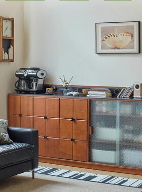 XW复古实木咖啡柜法式餐边柜壁橱茶水柜客厅斗柜靠墙储物柜长柜