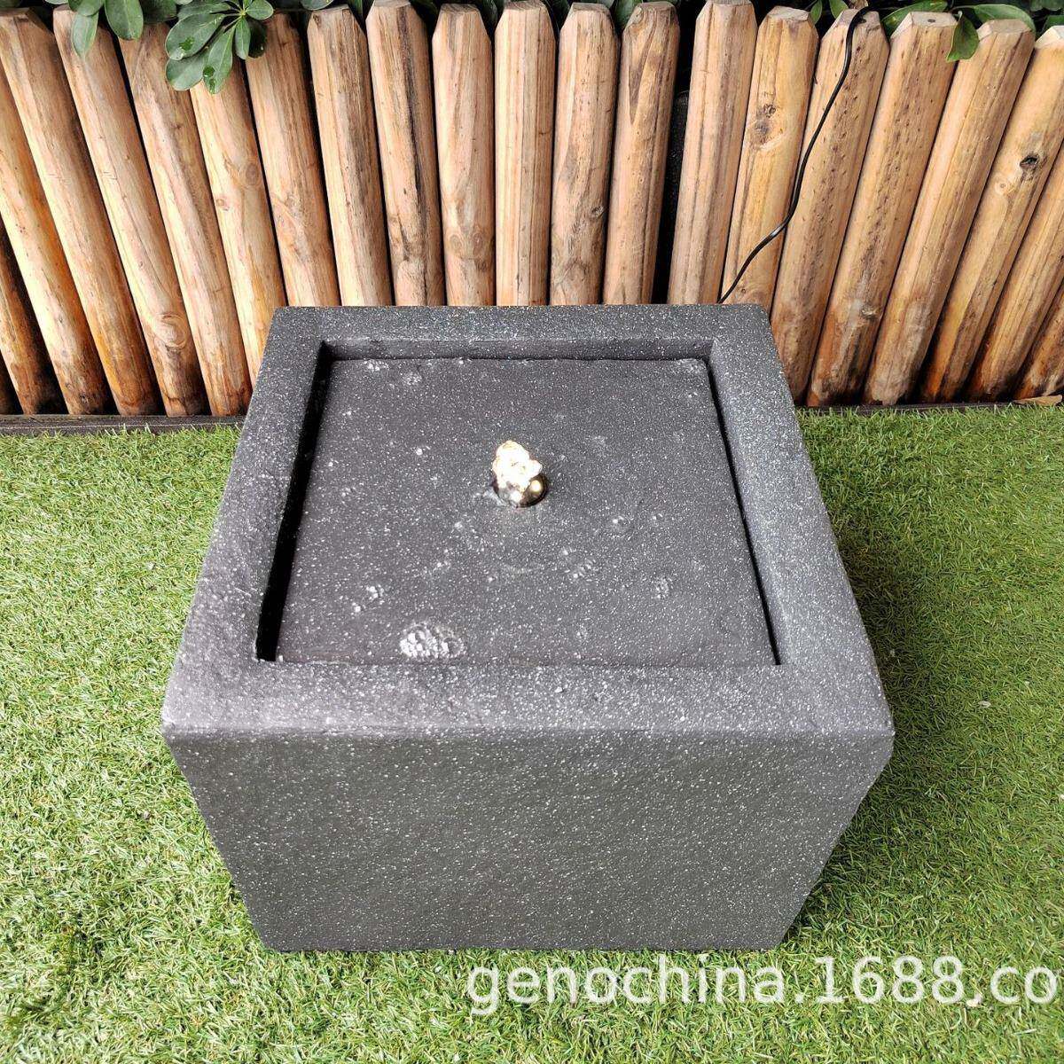 仿墙体造型方形流水园林艺景摆件公园室内户外庭院通用款-3