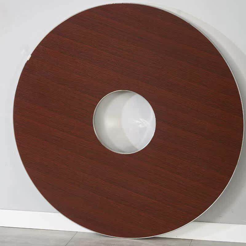 火锅折叠圆桌电磁炉一体餐桌商用转盘圆桌面中间开孔家用餐馆餐桌