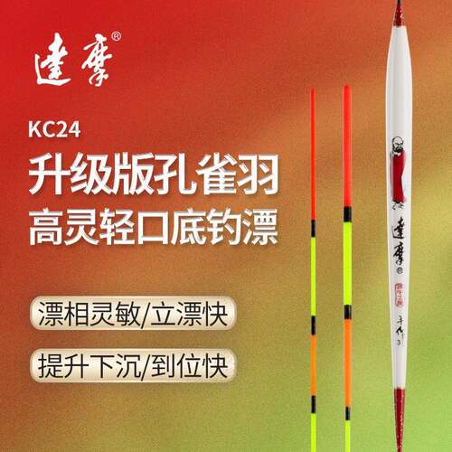 KC24达摩浮漂去壳羽长身短脚长尾13目灵敏阴天鲫鲤鱼硬尾