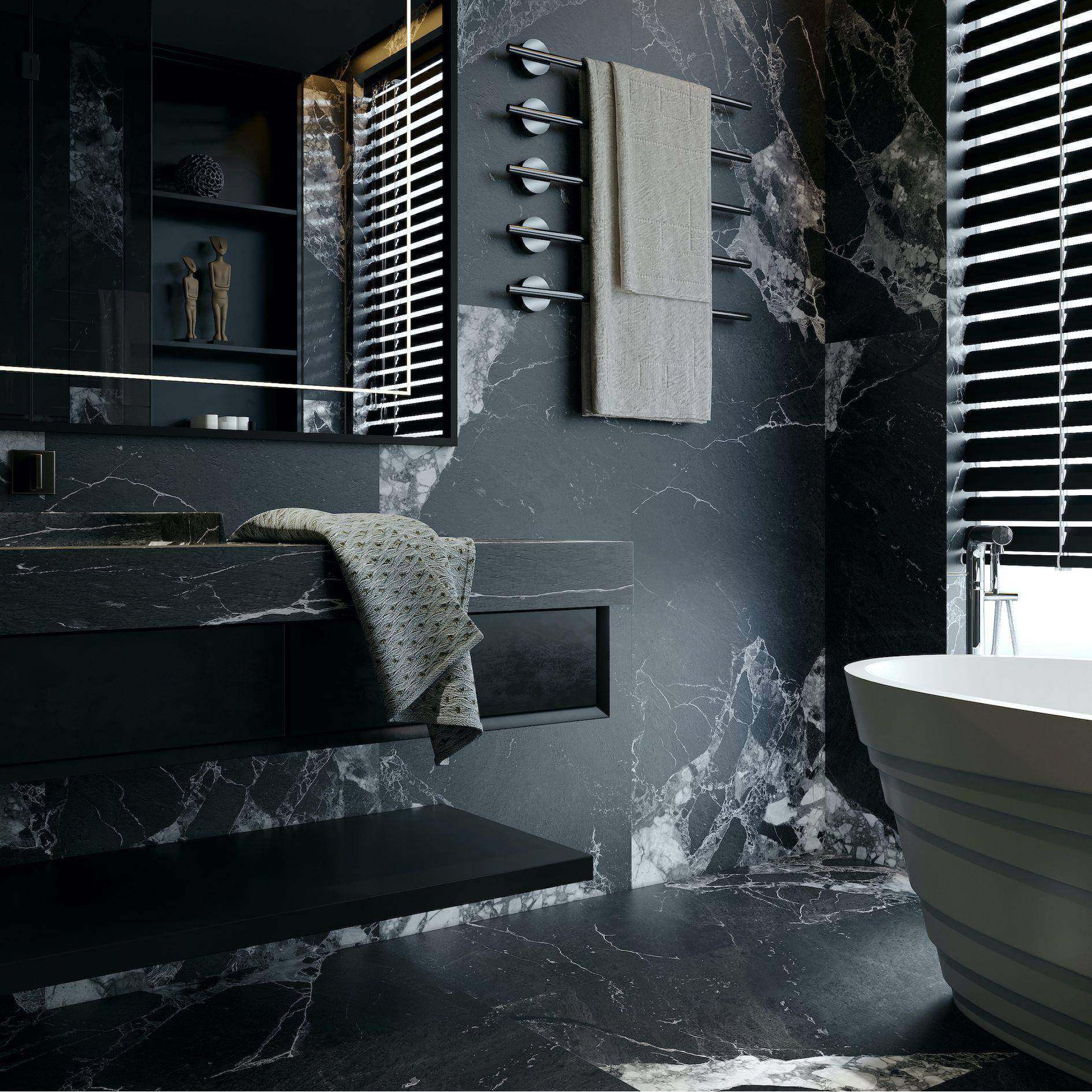 模具干粒面通体哑光防滑黑色大理石瓷砖600X1200卫生间防滑地