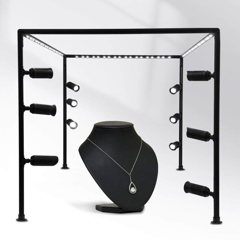 珠宝博物馆展柜立方型龙门灯首饰奢侈品柜台门型灯可拆轨道小射灯