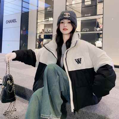 韩系羽绒服女冬季2025白鸭绒短款小个子高级感加厚立领保暖外套