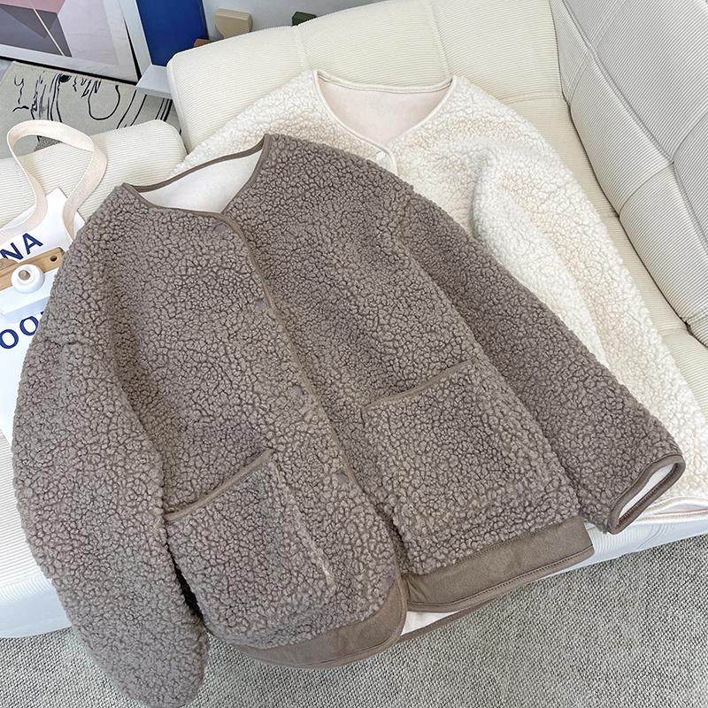 加绒加厚2025秋冬新款保暖宽松羊羔绒单排扣小香风开衫卫衣外套女,女装/女士精品,短外套,淘宝优惠券,粉丝福利购,淘宝优惠卷