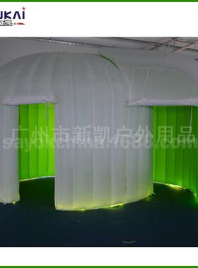 便携式充气照相亭LED婚礼photobooth外壳照片展位LED灯光