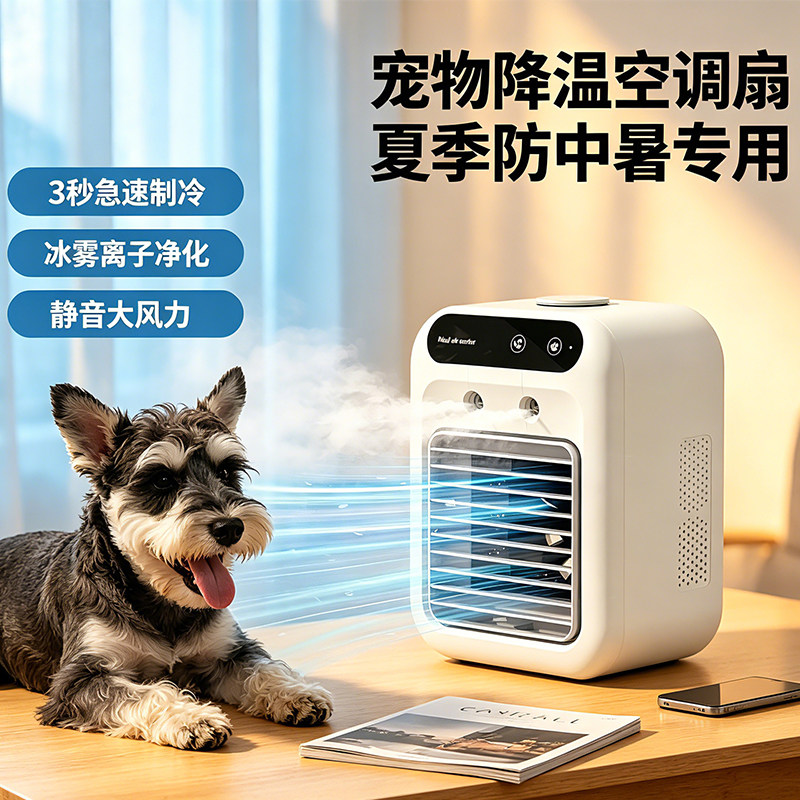 狗狗降温神器3秒制冷防中暑风扇